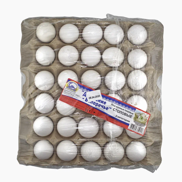 Яйцо БЕЛОРЕЧЬЕ Домашнее столовое 2кат. 30шт пленка